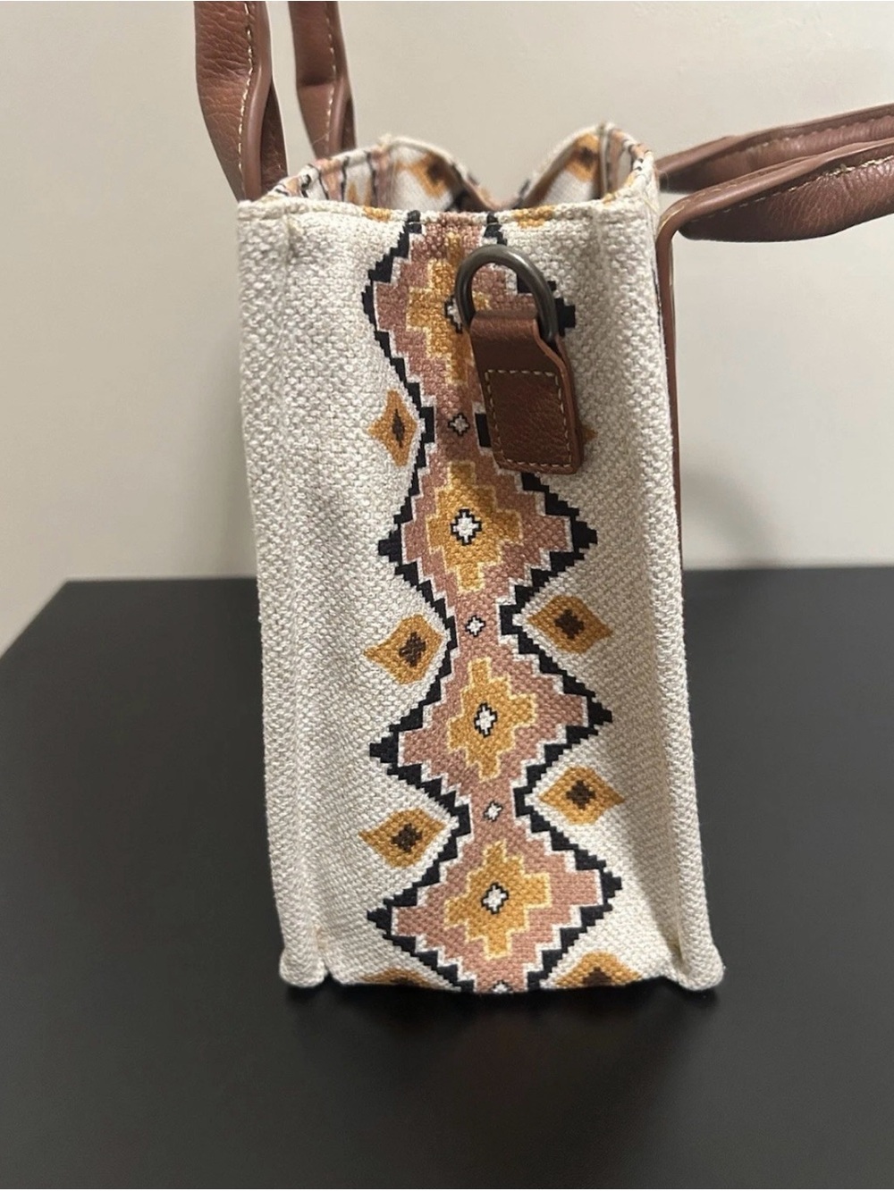 Wrangler Tan & Cream Aztec Patterned Tote - Picture 2 of 9